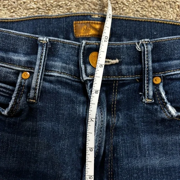 MOTHER The High-Waisted Runaway Jeans Teaming Up Blue Flare Jean Size 25 - Picture 3 of 10